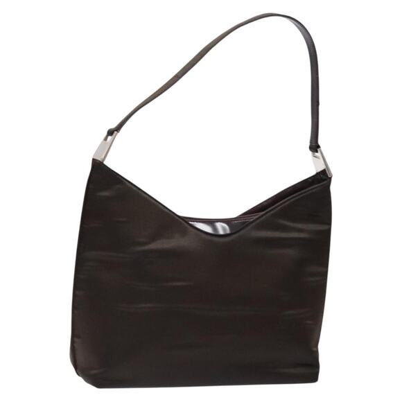 GUCCI Shoulder Bag Nylon Brown Silver 001 001 - Picture 1 of 16